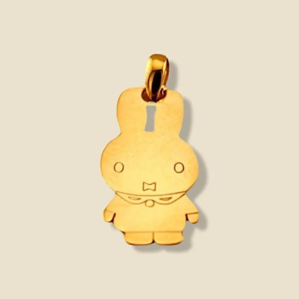 14k Solid Gold Rabbit Charm | Everyday Jewelry | Fine Jewelry |